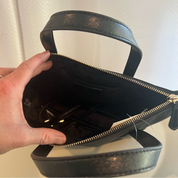 kate spade black satchel purse with sparkles - Picture 5 of 6